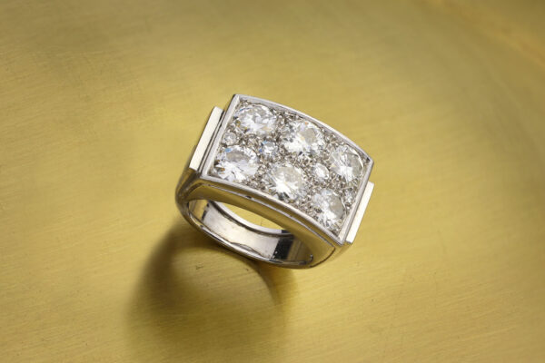 Diamond Set Platinum Ring