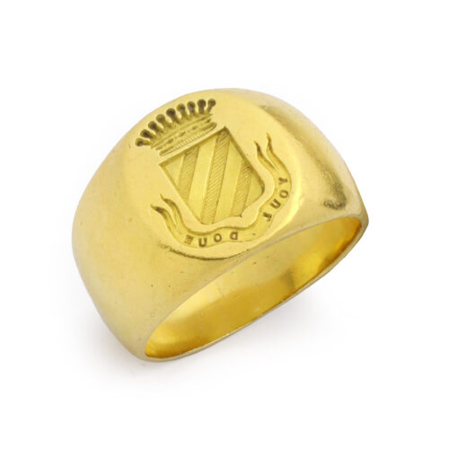 Antique Gold Signet Band Ring