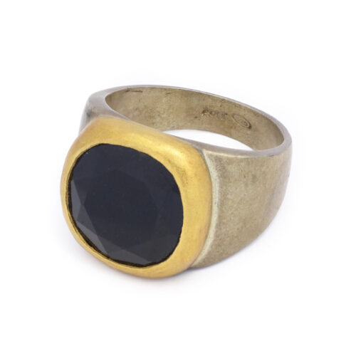 Onyx and Silver Ring