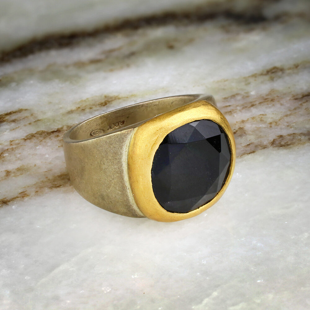Onyx and Silver Ring