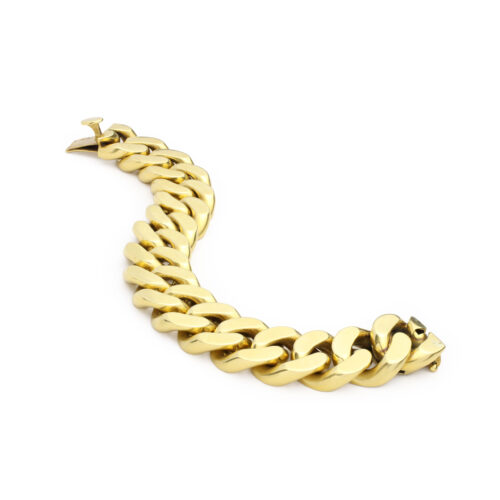 French Gold Curb Link Bracelet