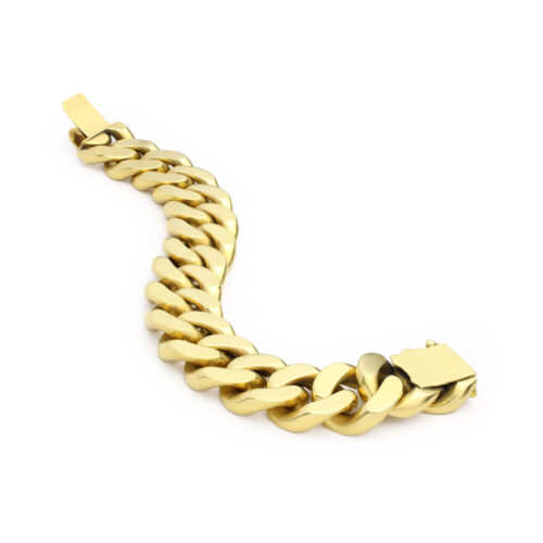 French Gold Curb Link Bracelet