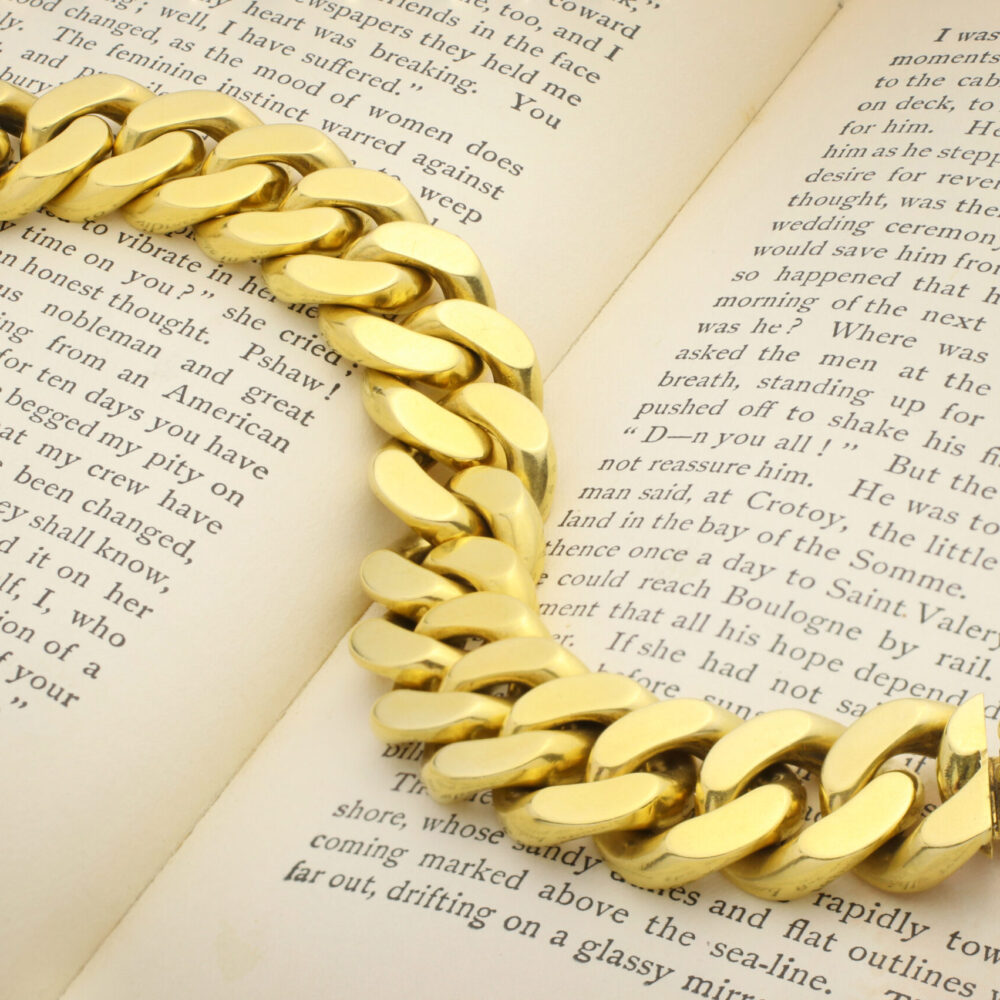 French Gold Curb Link Bracelet
