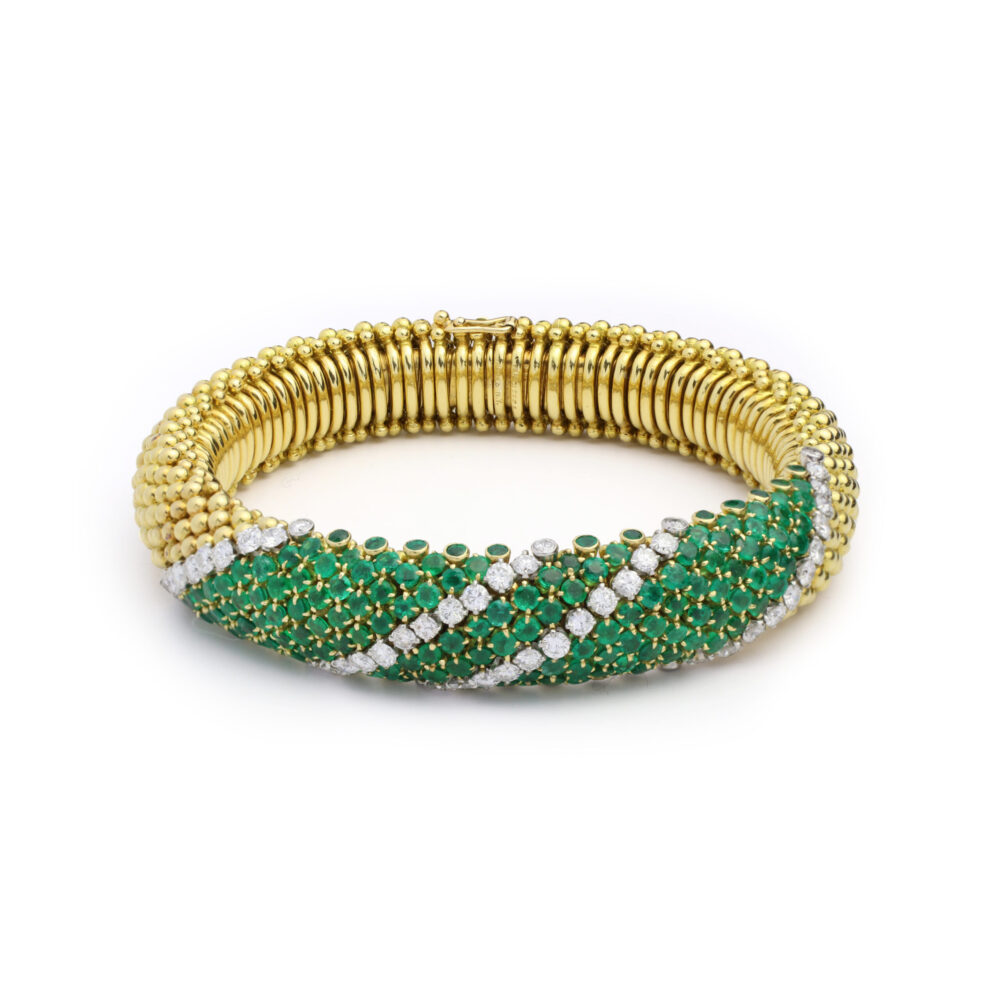Van Cleef & Arpels 'Cous Cous' Emerald and Diamond Bracelet