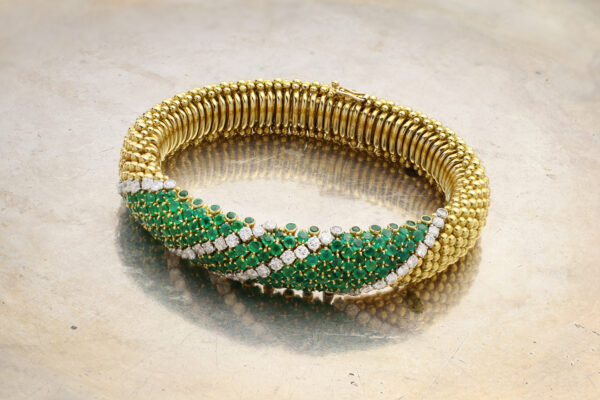 Van Cleef & Arpels ‘Cous Cous’ Emerald And Diamond Bracelet