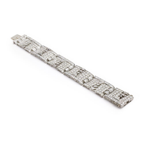Boucheron Art Deco Platinum and Diamond Bracelet
