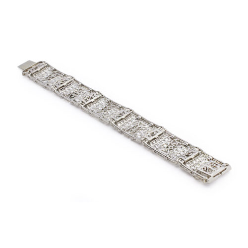 Boucheron Art Deco Platinum and Diamond Bracelet