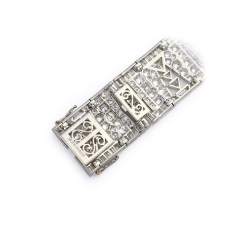 Boucheron Art Deco Platinum and Diamond Bracelet