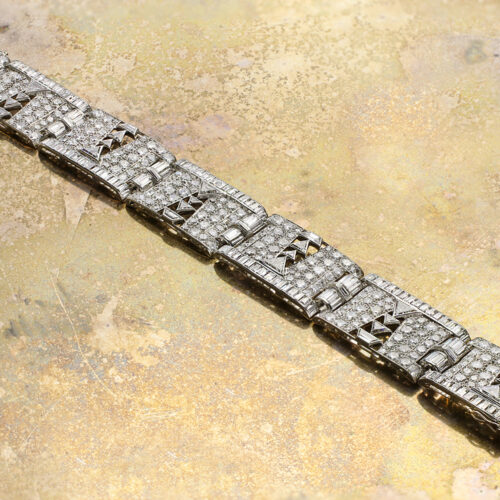 Boucheron Art Deco Platinum and Diamond Bracelet