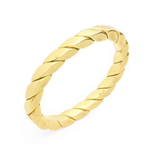Sculpted Gold Bangle Bracelet