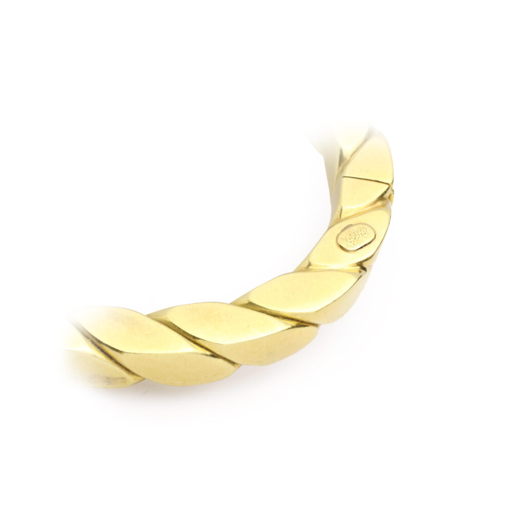 Sculpted Gold Bangle Bracelet