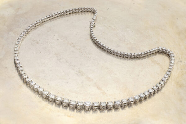 Diamond White Gold Riviere Necklace