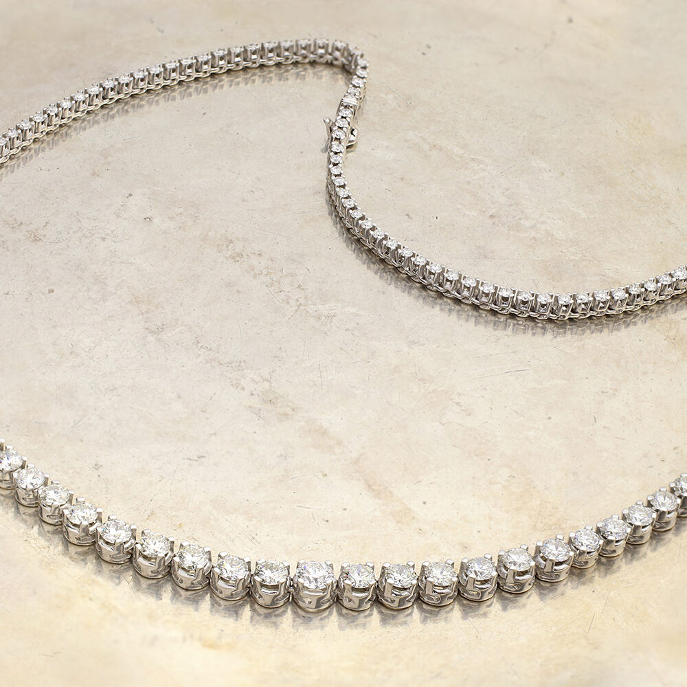 Diamond White Gold Riviere Necklace