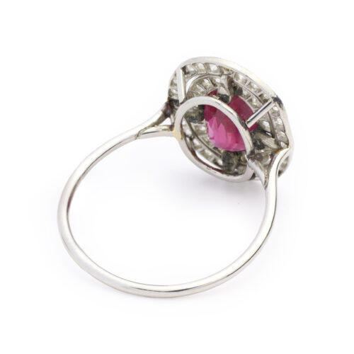 Antique Burma Ruby and Diamond Ring