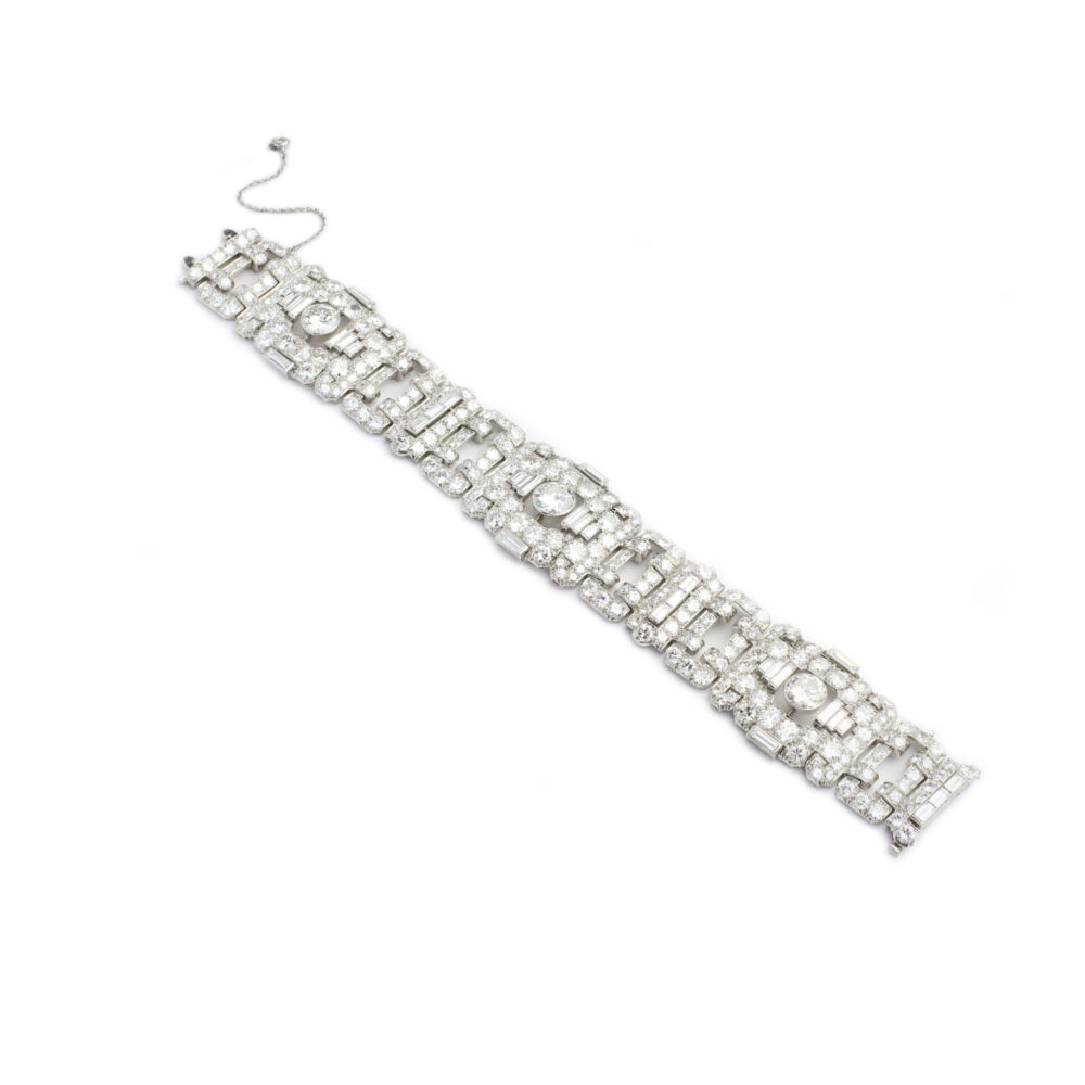 Bulgari Rare Art Deco Diamond and Platinum Bracelet