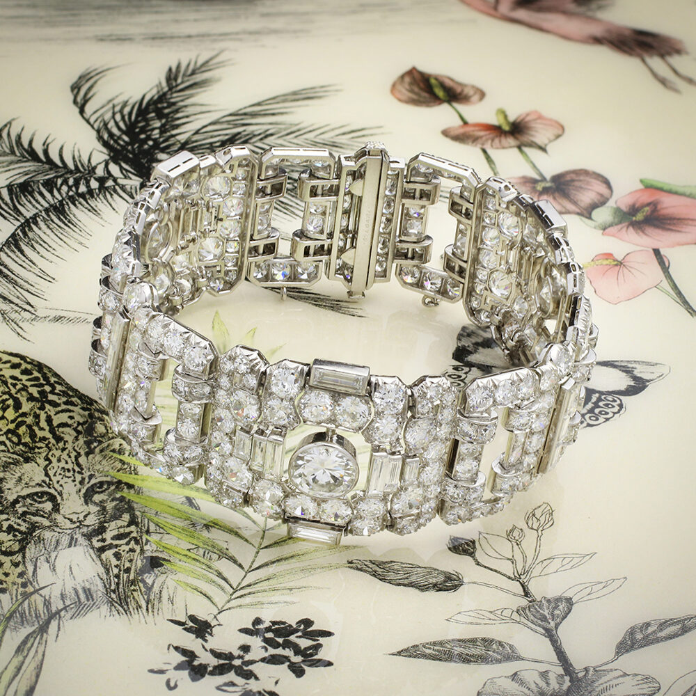 Bulgari Rare Art Deco Diamond and Platinum Bracelet