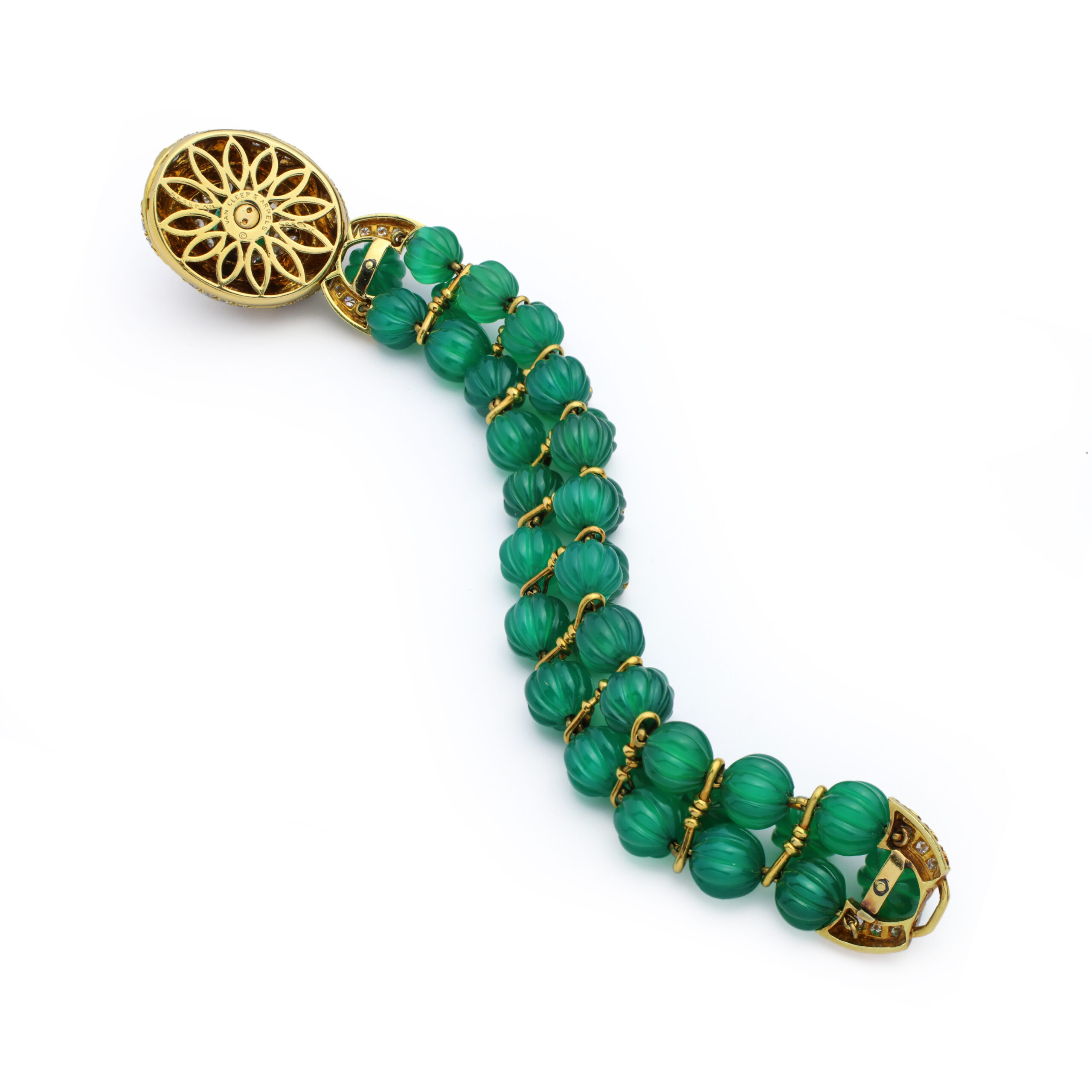Van Cleef & Arpels Chrysoprase and Diamond Bracelet