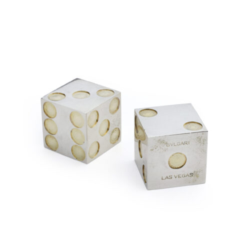 Bulgari Pair of Sterling Silver Dice