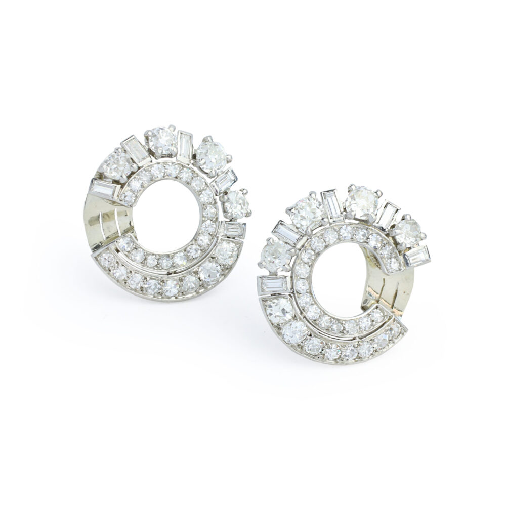 Boivin Diamond Set Disk Earrings