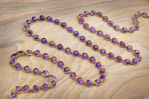 Van Cleef & Arpels Amethyst And Gold Long Necklace