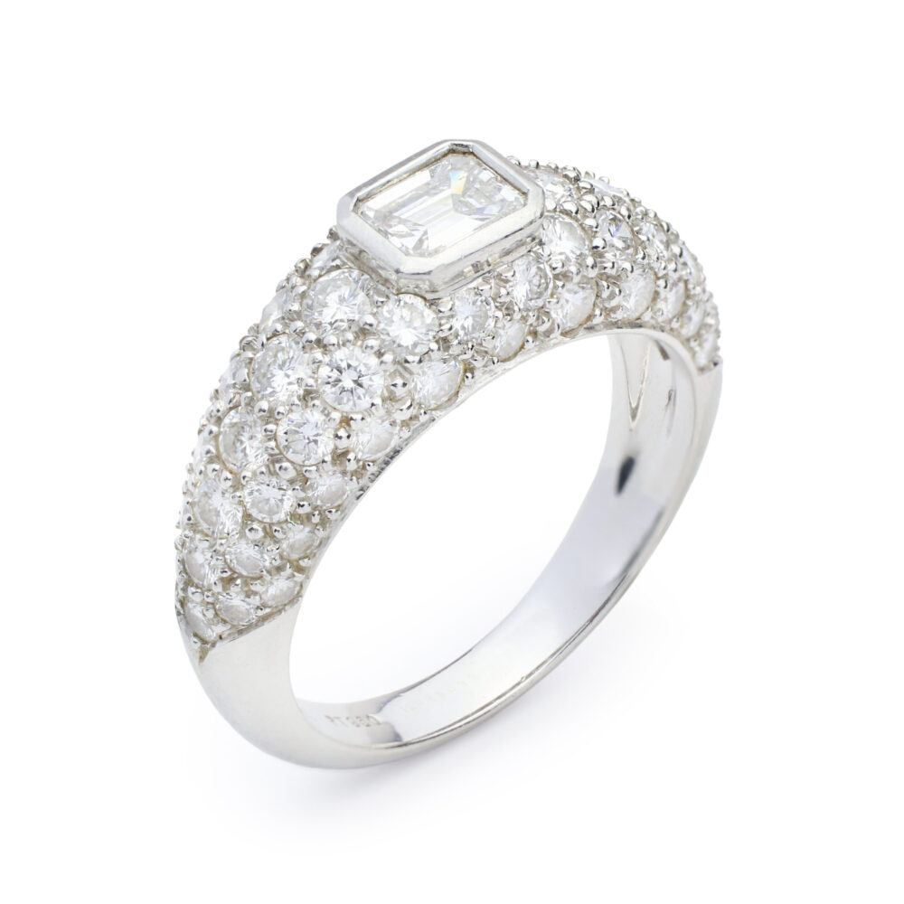 Tiffany & Co. Diamond Set Platinum Ring