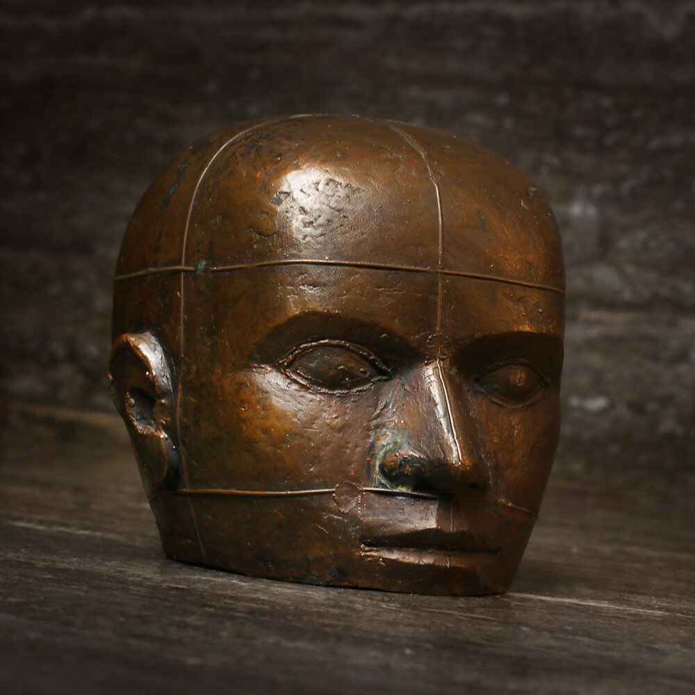 Francois-Xavier Lalanne 'Tête' Bronze and Resin Sculpture