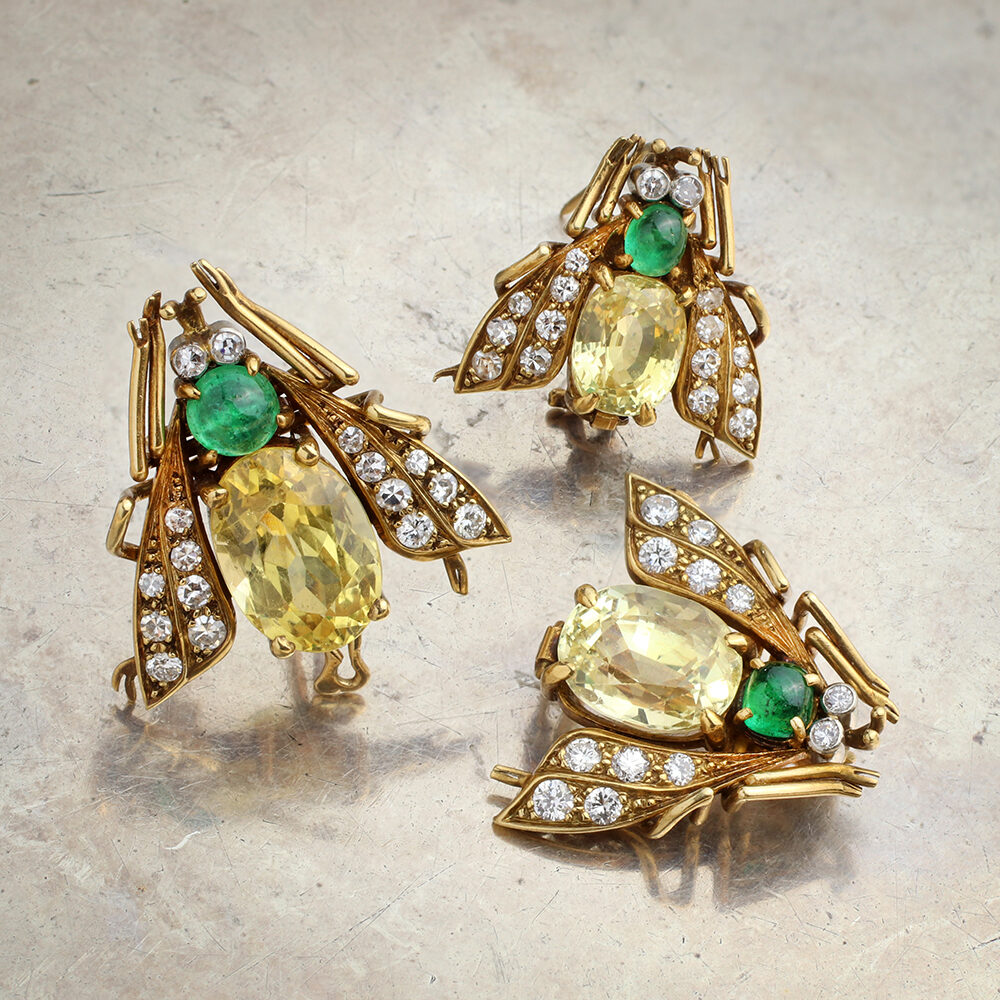 Van Cleef & Arpels Group of Multi-Gem Insect Brooches