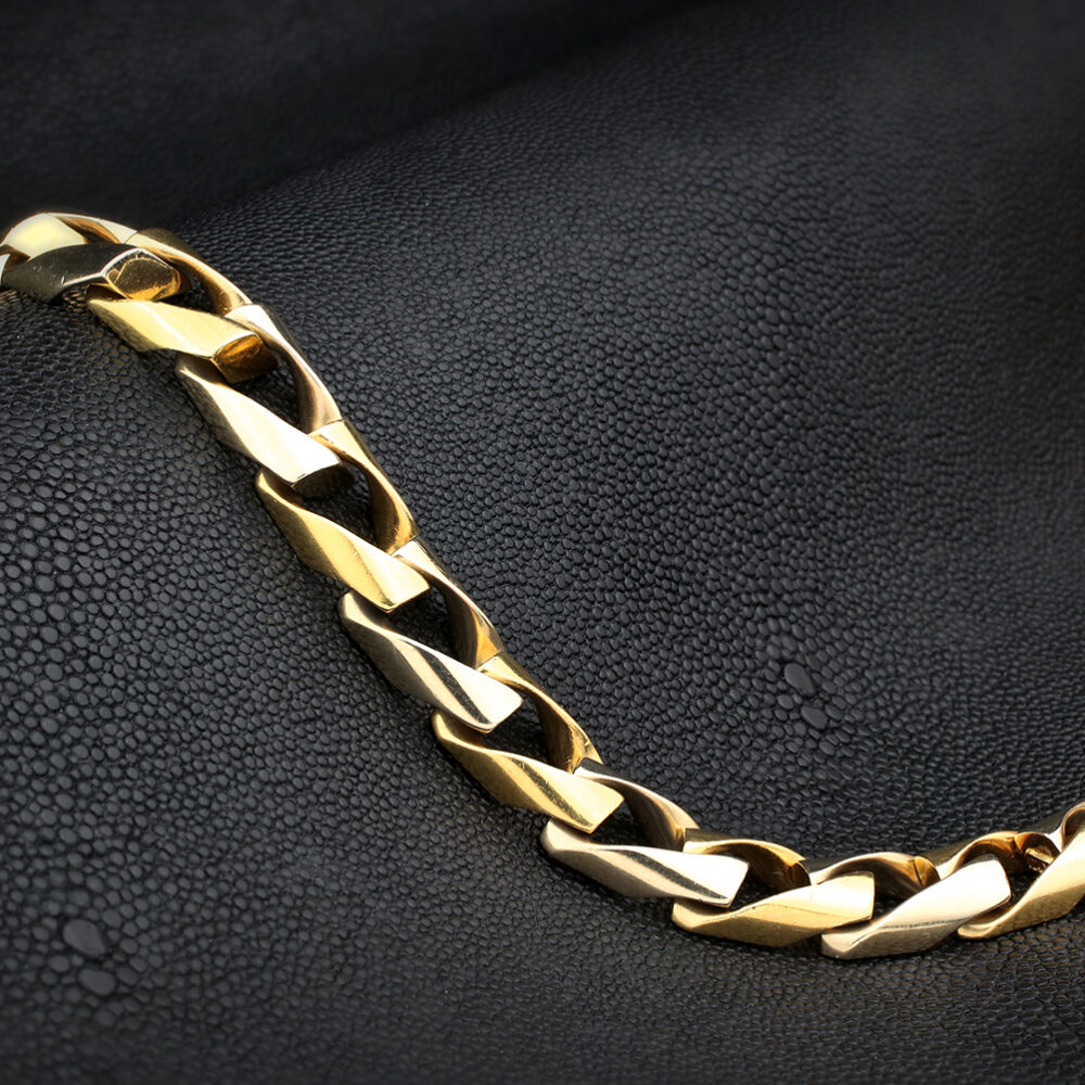 Bulgari Bicolor Gold Link Bracelet