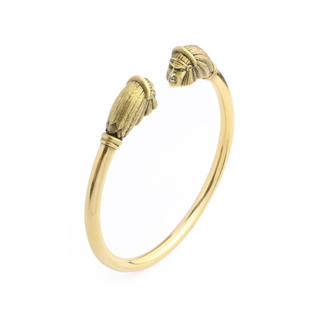 Art Nouveau Gold Bangle Bracelet