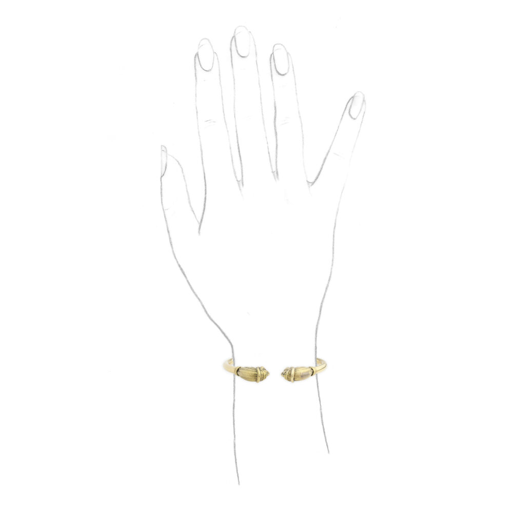 Art Nouveau Gold Bangle Bracelet