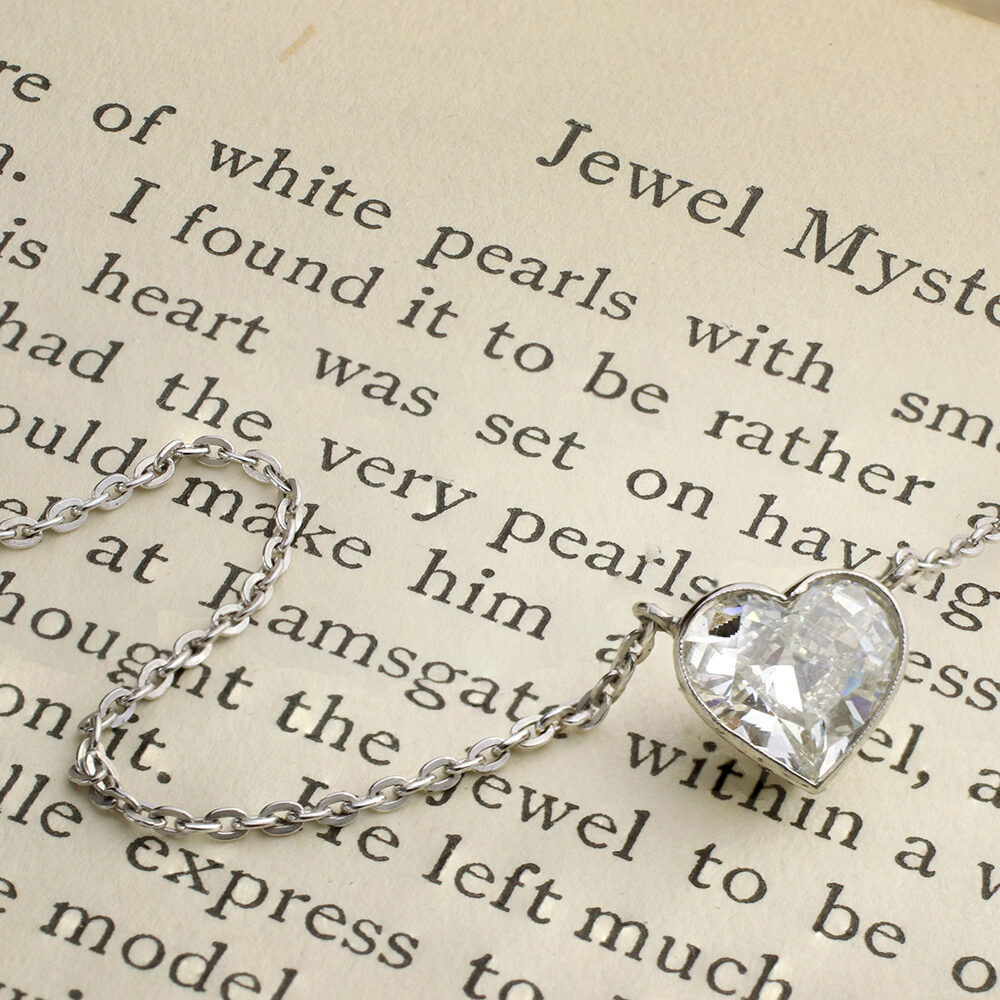 Heart Shaped Diamond Pendant Necklace