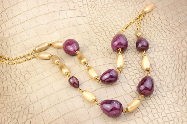 Cartier Mid-Century Ruby and Gold Necklace