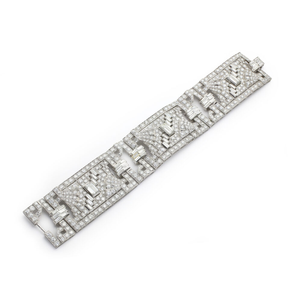 Art Deco Diamond Set Platinum Bracelet