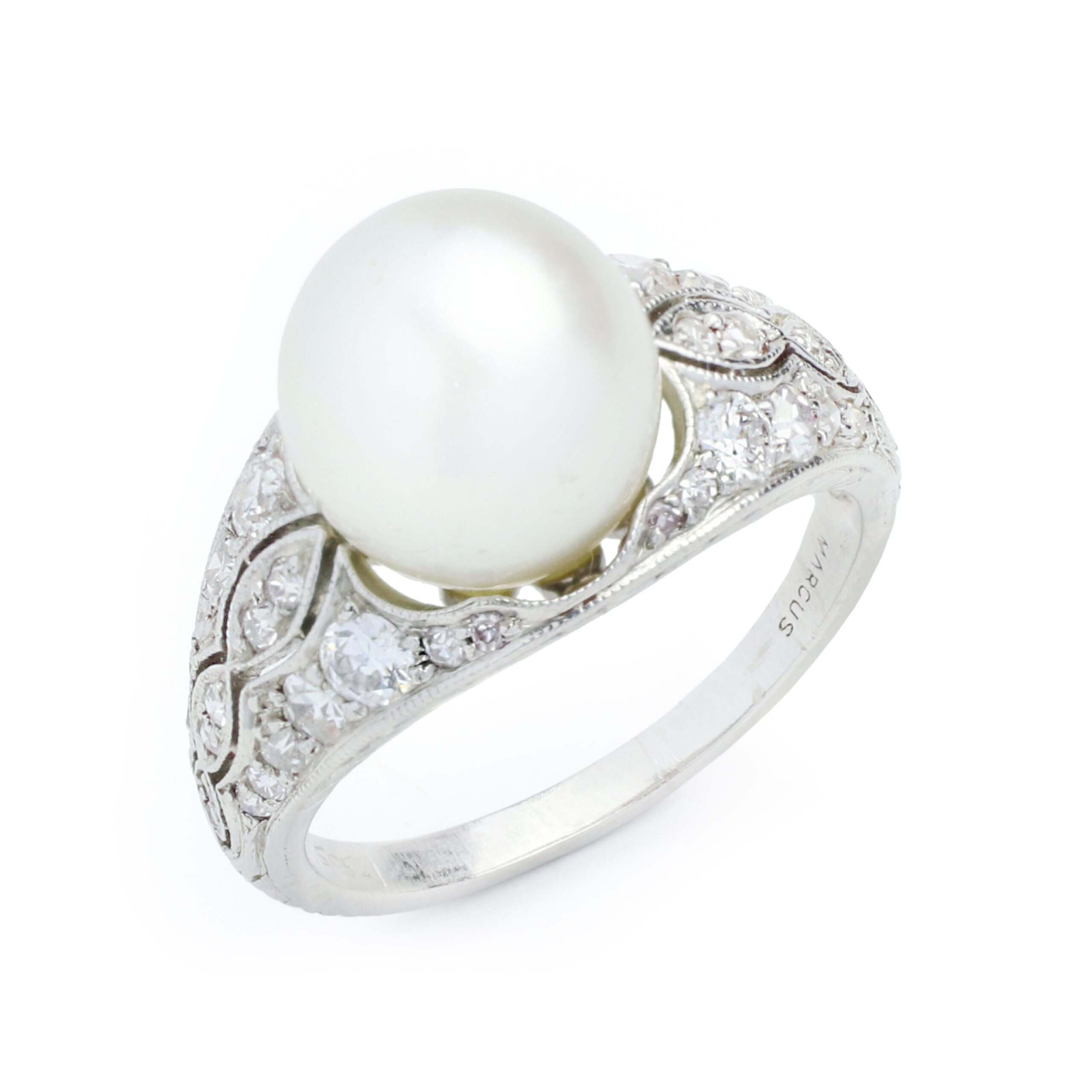 Marcus & Co Natural Pearl and Diamond Ring - FD Gallery