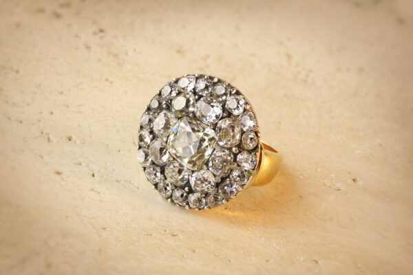 Antique Diamond Set Cluster Ring