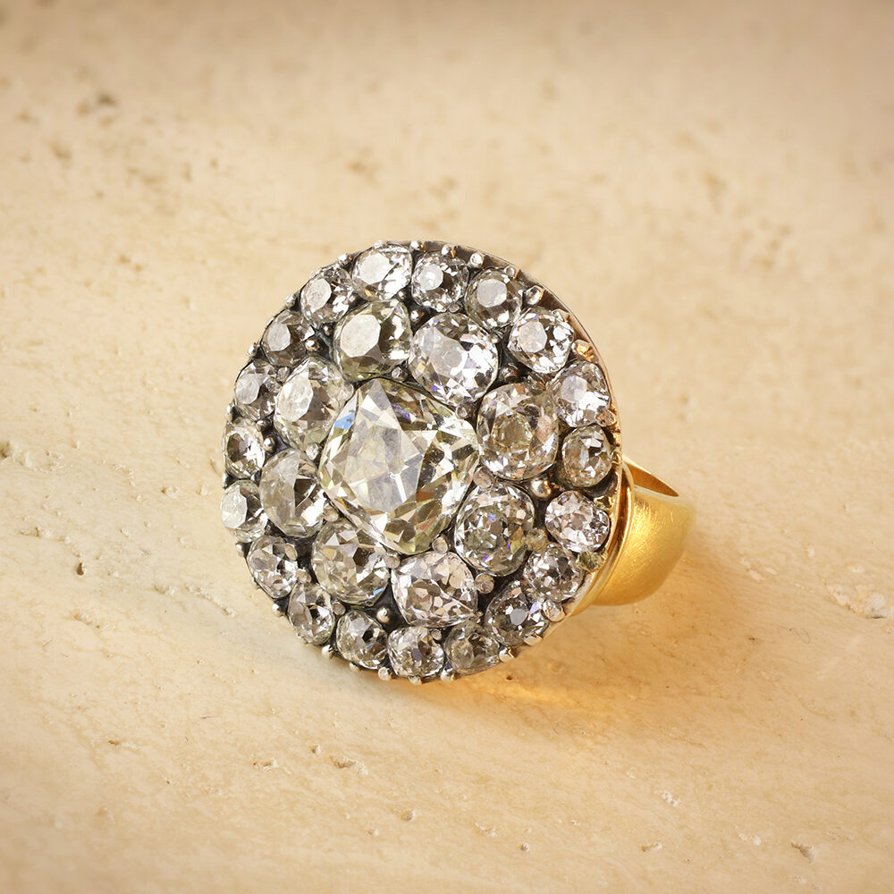 Antique Diamond Set Cluster Ring