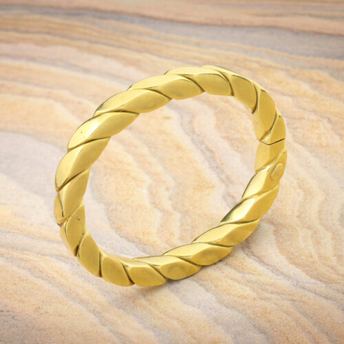 Sculpted Gold Bangle Bracelet