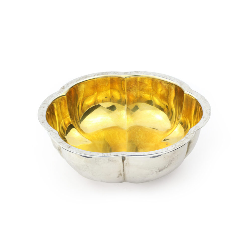 Bulgari Sterling Silver Floral Dish