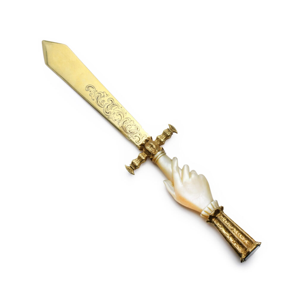 Antique Gold and Mother of Pearl Letter Opener
