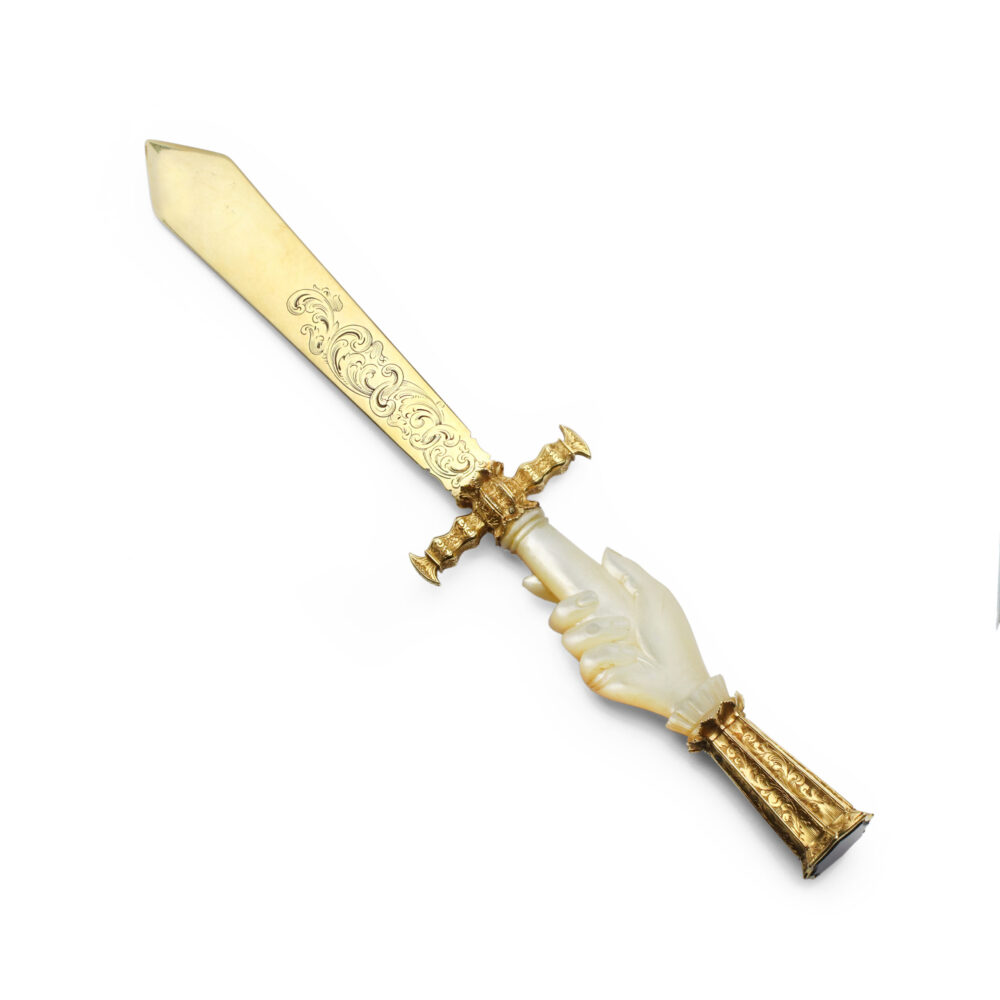 Antique Gold and Mother of Pearl Letter Opener