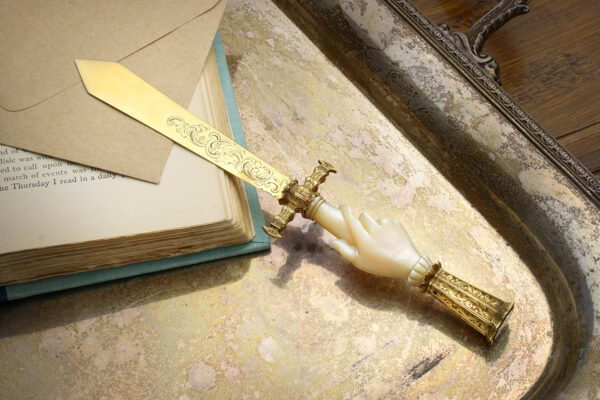 Antique Gold And Mother Of Pearl Letter Opener
