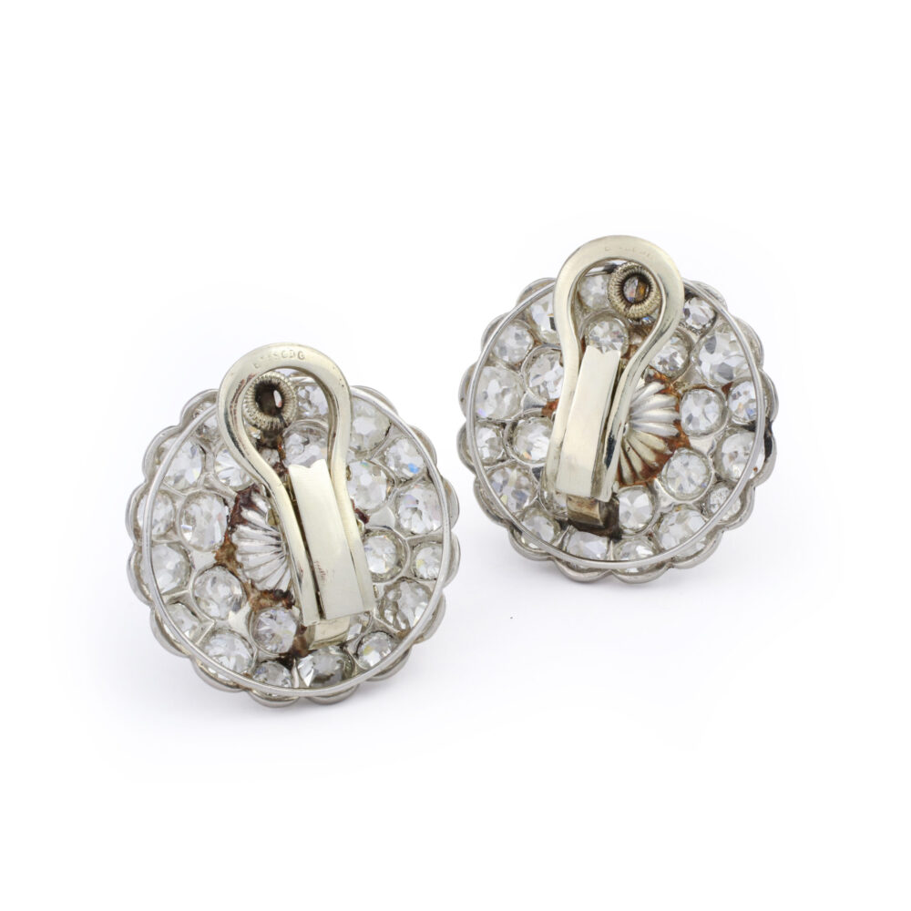 Natural Pearl and Diamond Ear Clips