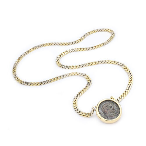 Bulgari 'Monete' Two Tone Gold and Ancient Coin Long Necklace