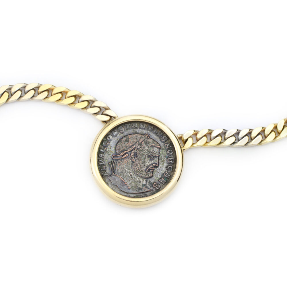Bulgari 'Monete' Two Tone Gold and Ancient Coin Long Necklace