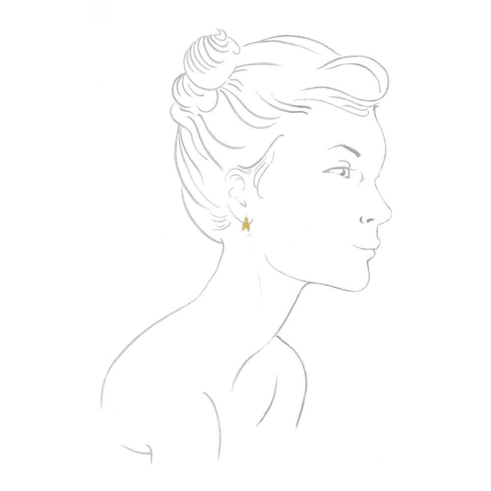 Gold Insect Earrings