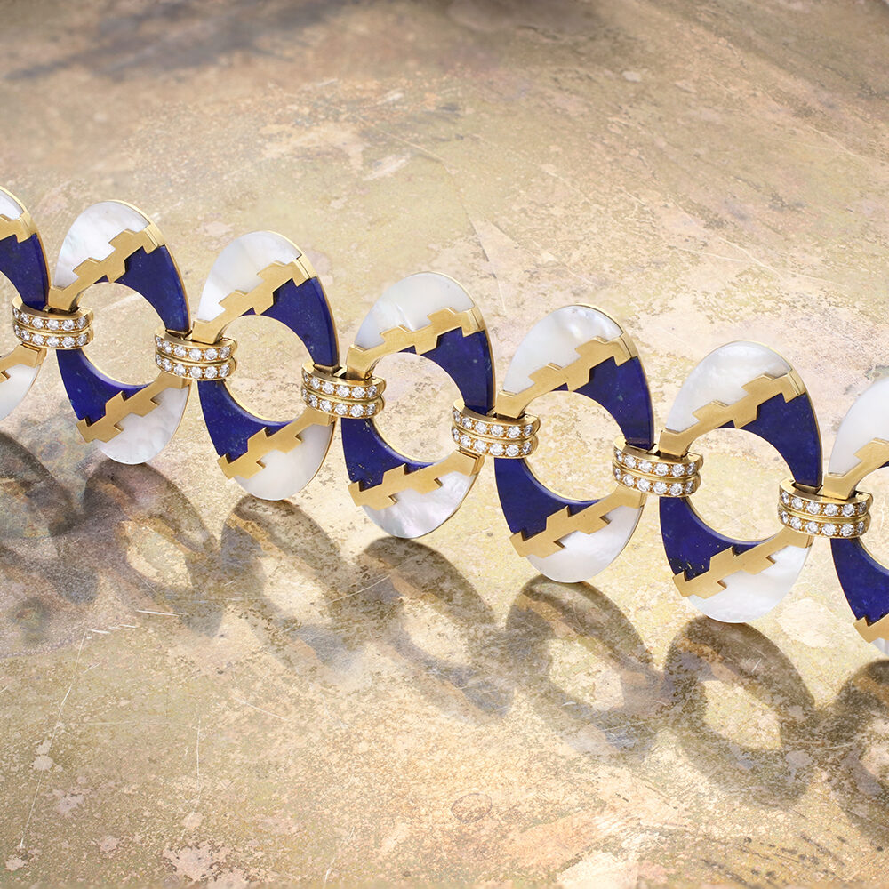 Bulgari Lapis Lazuli, Mother-of-Pearl and Diamond Bracelet