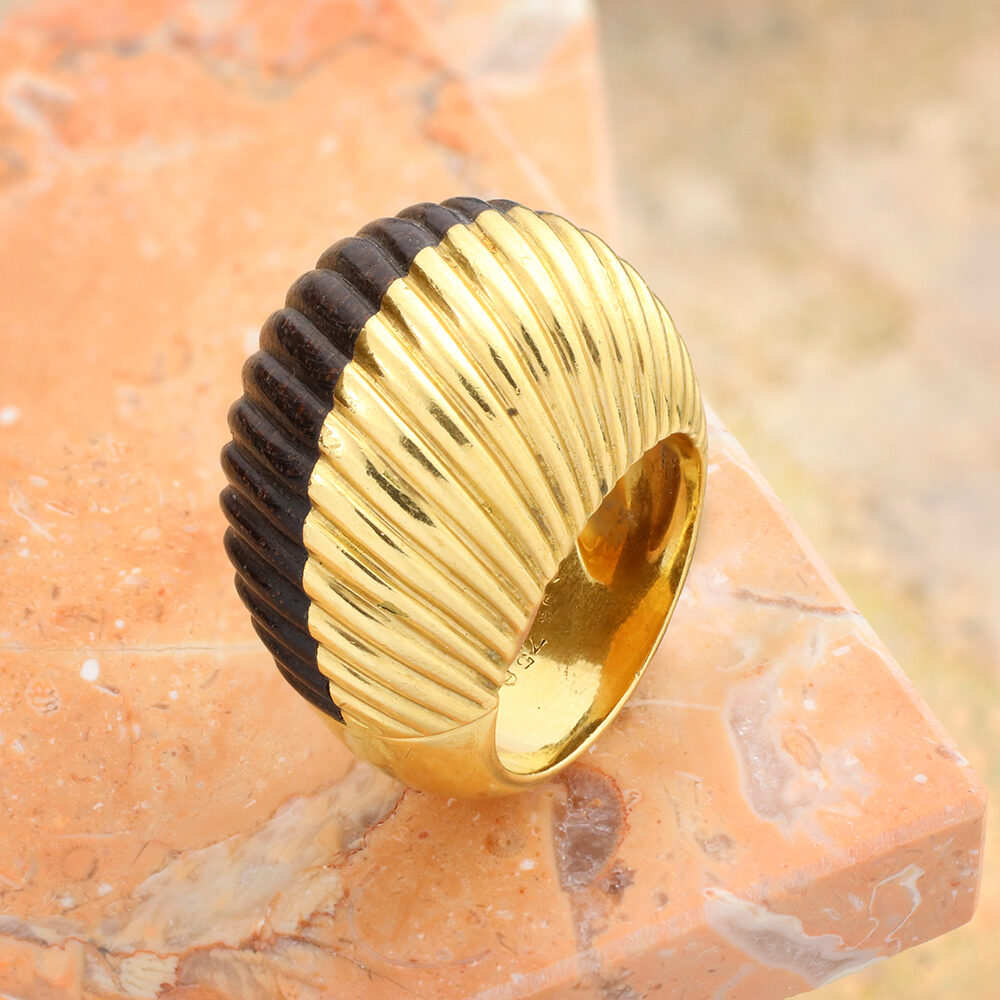 Van Cleef & Arpels Gold and Wood Ring