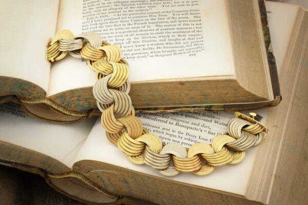 Bulgari Tri- Colored Gold Link Bracelet, Circa 1950
