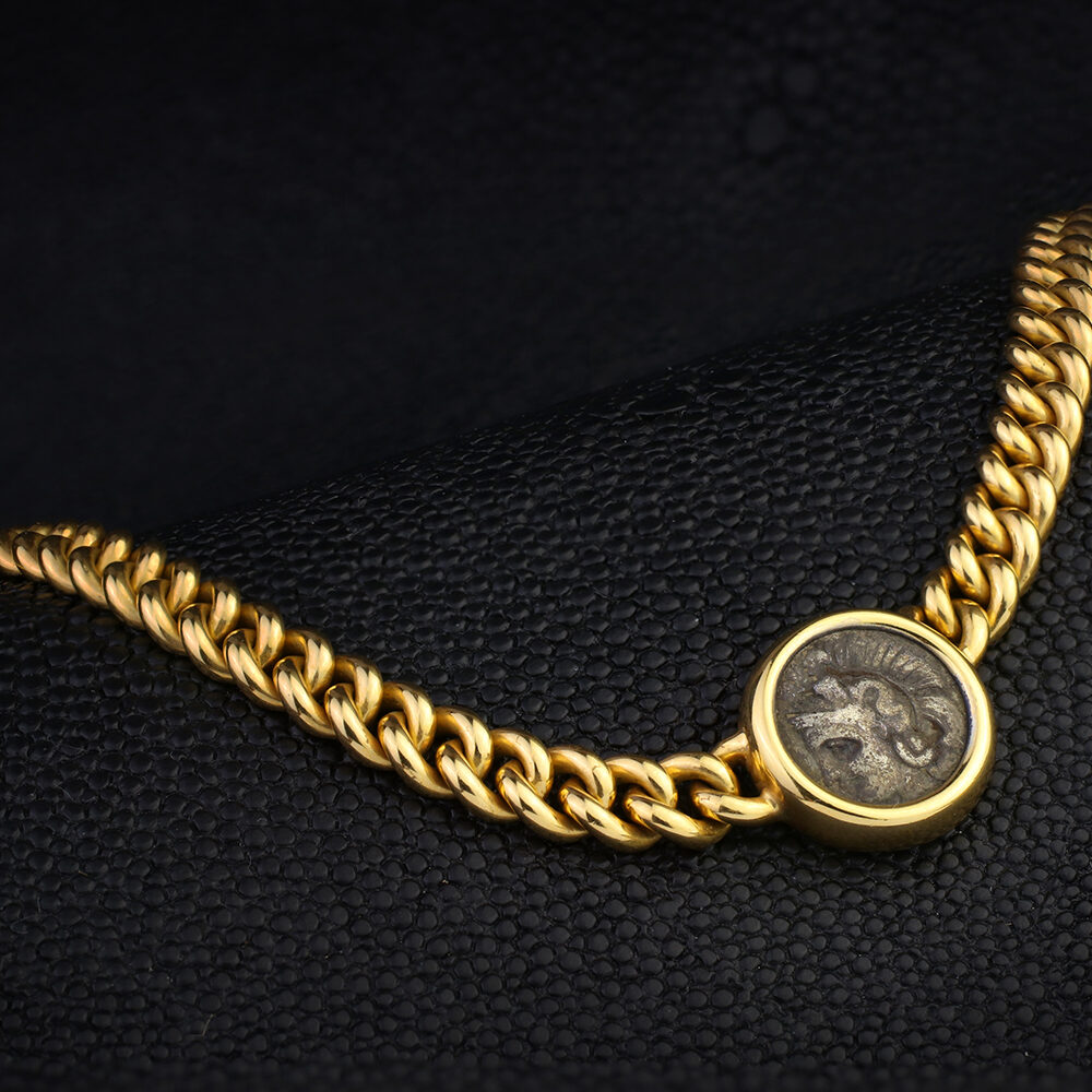 Bulgari 'Monete' Ancient Coin and Gold Necklace