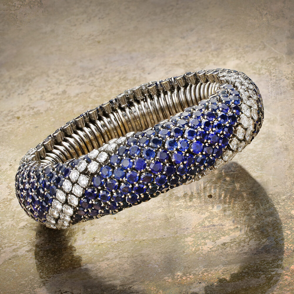 Van Cleef & Arpels ‘Pelouse’ Sapphire and Diamond Bracelet